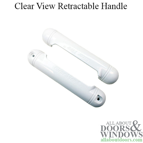 Ergonomic Handle for Clear View Retractable Screen Door - White - Ergonomic Handle for Clear View Retractable Screen Door - White