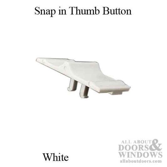 Thumb Button Only, Tilt in Latch 7/8 x 2 - White