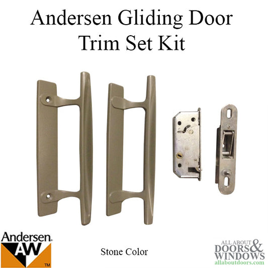 Andersen Gliding Door Reachout Lock and Handleset Kit - Stone