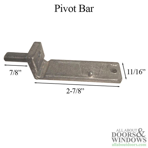 Pivot Bar, Zinc Die Cast, No Finish - Left Hand - Pivot Bar, Zinc Die Cast, No Finish - Left Hand