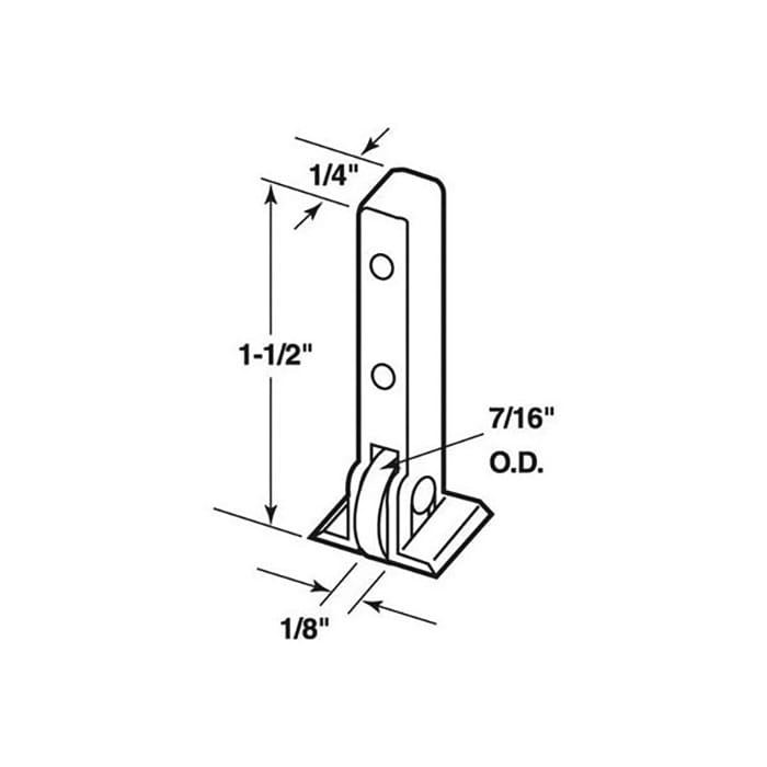 Roller Assembly (Flat) - Sliding Windows, Vertical Rail - Nylon - Roller Assembly (Flat) - Sliding Windows, Vertical Rail - Nylon