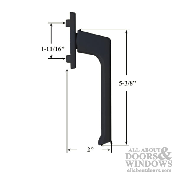 Tilt & Turn Uni-Jet Dirigent Outside Handle - Dark Bronze - Tilt & Turn Uni-Jet Dirigent Outside Handle - Dark Bronze