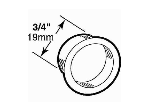 Bypass Door Finger Pull Steel 0.75 Inch Diameter - Bypass Door Finger Pull Steel 0.75 Inch Diameter