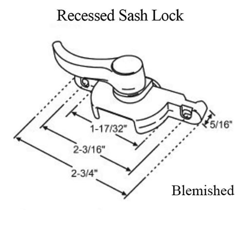 Recessed Sash Lock, 2-3/16