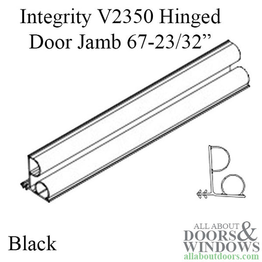 Integrity by Marvin Hinged Door Jamb Weatherstrip V2350 67 23/32" - Black