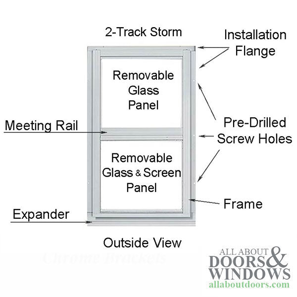 Columbia 606 Series Deluxe Aluminum Storm Window - Columbia 606 Series Deluxe Aluminum Storm Window