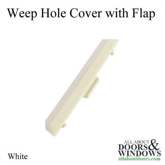 Weep Hole Cover with Flap - White