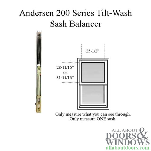 Andersen 200 Series Tilt-Wash Double Hung Sash Balancer - M1260 - Andersen 200 Series Tilt-Wash Double Hung Sash Balancer - M1260