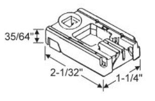 Pivot Lock Balance Shoe, 1-1/4 x 2-1/32 x 35/64 Off White Ca - Pivot Lock Balance Shoe, 1-1/4 x 2-1/32 x 35/64 Off White Ca