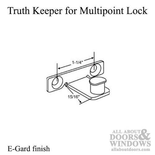 Truth 11498 Maxim Keeper  Multi-point Sash Lock Hardware  E-Gard Finish - Truth 11498 Maxim Keeper  Multi-point Sash Lock Hardware  E-Gard Finish