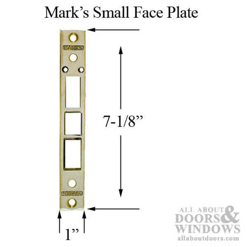 Marks Face Plate Only for 8000 and 9000 Series Mortise Lock - Marks Face Plate Only for 8000 and 9000 Series Mortise Lock