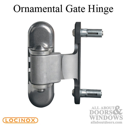 180 Degree 3-Way Locinox Ornamental Hinge Pair - 180 Degree 3-Way Locinox Ornamental Hinge Pair