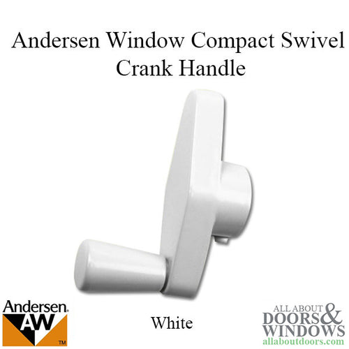 Andersen Window Improved/E-Z Casement Crank/Handle - Compact Operator - White - Andersen Window Improved/E-Z Casement Crank/Handle - Compact Operator - White