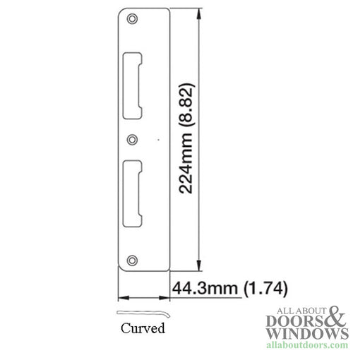 Strike Plate, 1.74 x 8.82