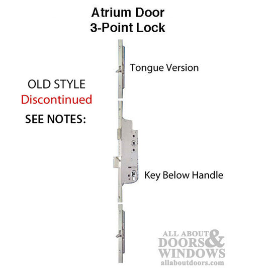 Atrium MP Lock, GU Tripact Europa 45/92 Active 3-Pt Multipoint Lock, Tongue Version - Discontinued