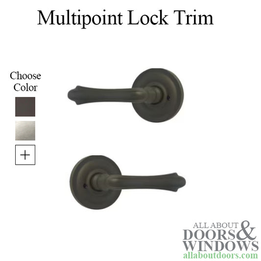 Multipoint Lock Trim Lever Door Handle Deadlocking Tongue and Bolt