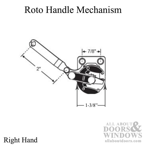 Roto Handle Mechanism, Right Hand - Roto Handle Mechanism, Right Hand