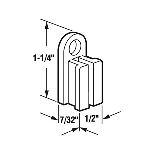 Sliding Glass Door Guide - Anti-Rattler, 1/2  Wide - Sliding Glass Door Guide - Anti-Rattler, 1/2  Wide