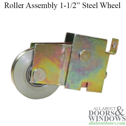 1-1/2 Diameter Steel Wheel, Roller Assembly