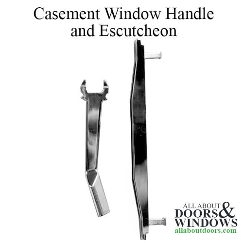 Roto Casement Window Handle and Escutcheon, Zinc - Left Hand - Roto Casement Window Handle and Escutcheon, Zinc - Left Hand