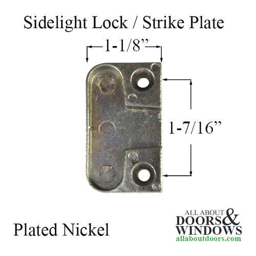 Sidelight Lock Plate, Roller Strike - Nickel Silver - Sidelight Lock Plate, Roller Strike - Nickel Silver