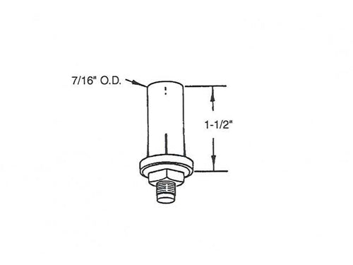 Pivot, Door Wardrobe 7/16 inch 1-1/2 inch Long - Pivot, Door Wardrobe 7/16 inch 1-1/2 inch Long