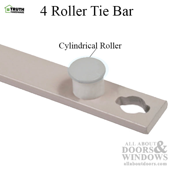 Truth Hardware 4 Roller Tie Bar 58.9 Inch Multipoint Lock Component - Truth Hardware 4 Roller Tie Bar 58.9 Inch Multipoint Lock Component