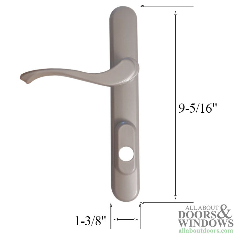 Marvin Active Exterior Keyed Cambridge Handle, Left Hand Multipoint Lock Trim - Almond Frost - Marvin Active Exterior Keyed Cambridge Handle, Left Hand Multipoint Lock Trim - Almond Frost