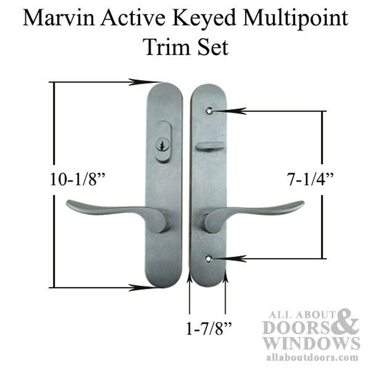 Marvin Active Keyed Multi-point Lock Trim for Hinged Door - Matte Black - Marvin Active Keyed Multi-point Lock Trim for Hinged Door - Matte Black