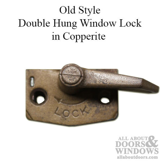 Unavailable Pella Double Hung Window Lock, Old Style - USED - Copperite