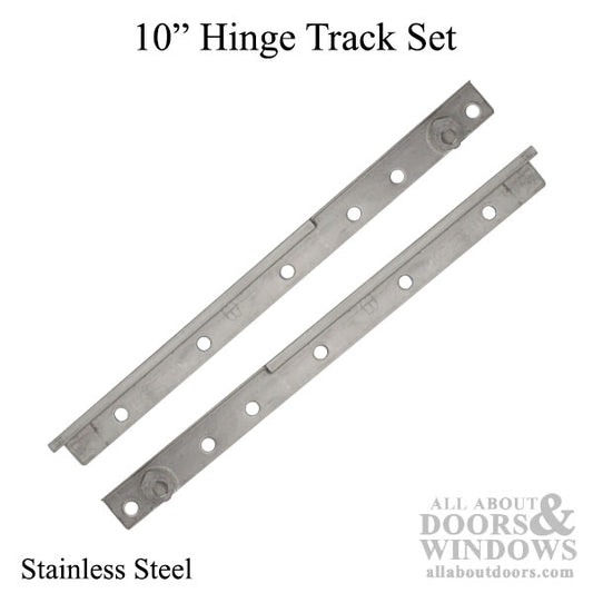 Roto 10" Hinge Track Set, HG05 Series - Stainless Steel