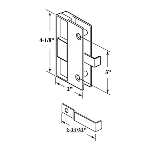 Non-Handed Latch & Pulls for Sliding Screen Door - Black - Non-Handed Latch & Pulls for Sliding Screen Door - Black