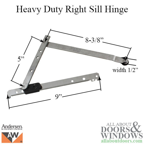 Enhanced Casement Hinge, Heavy Duty, Sill, 1995-1998 - Right - Enhanced Casement Hinge, Heavy Duty, Sill, 1995-1998 - Right