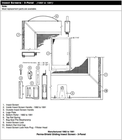 Andersen Perma-Shield Gliding Screen Door Latch - Stone - Andersen Perma-Shield Gliding Screen Door Latch - Stone