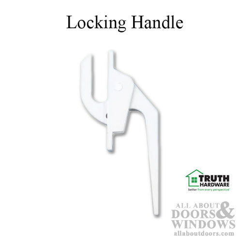 Locking Handle, Casement 2-3/8 screw spacing - White - Locking Handle, Casement 2-3/8 screw spacing - White