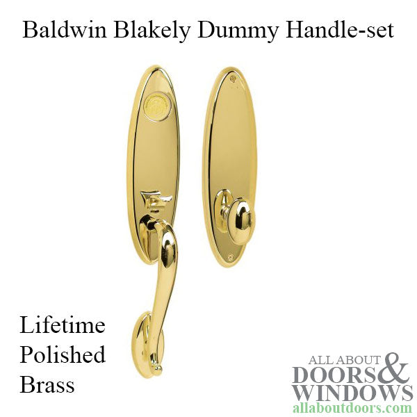 Baldwin Blakely Dummy Handle-set - Lifetime Polished Brass - Baldwin Blakely Dummy Handle-set - Lifetime Polished Brass