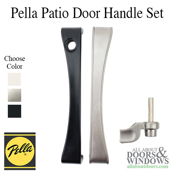 Pella  XO sliding wood patio door handle set,  Left Active - Pella  XO sliding wood patio door handle set,  Left Active