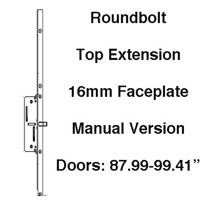 16mm Manual Top Extension, Roundbolt @ 47.87", 61.81" Length