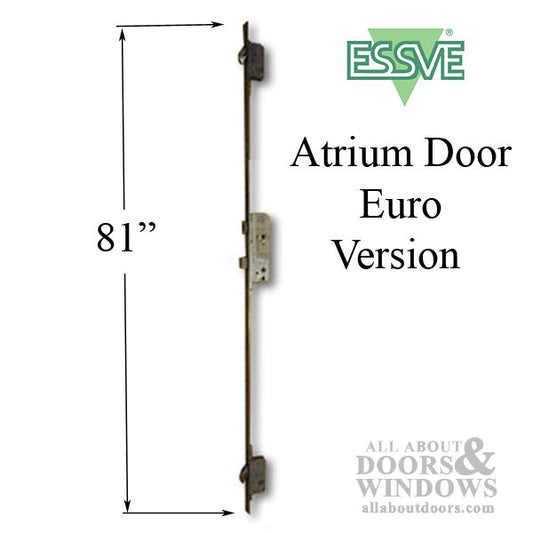 Atrium Essve 81" Multipoint Lock, 20mm 45/92 Active Single Door - Euro Version