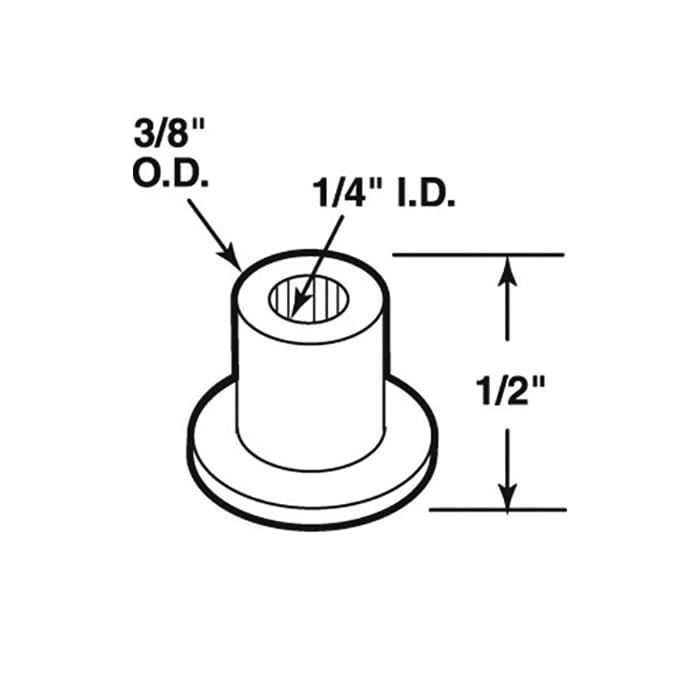 Pin Cap / Guide, 1/4 I.D., Nylon Replacement - Pin Cap / Guide, 1/4 I.D., Nylon Replacement