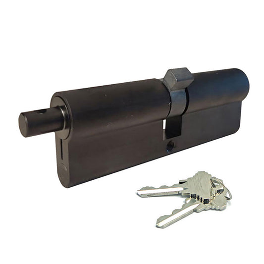 45/45 90mm Keyed Euro Profile Cylinder with Tang, Schlage Keyway - Choose Color