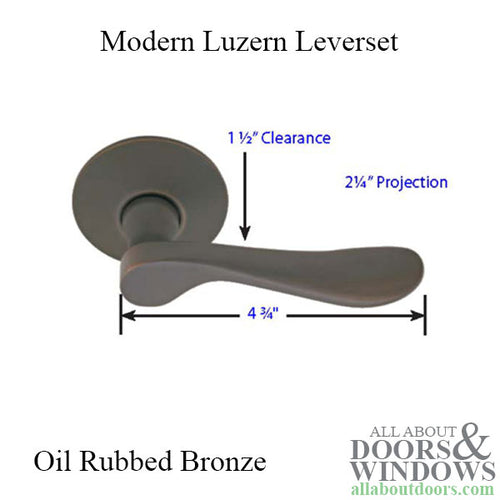 Emtek Modern Luzern Leverset w/Round Rosette (Dummy Set - Oil Rubbed Bronze) - Emtek Modern Luzern Leverset w/Round Rosette (Dummy Set - Oil Rubbed Bronze)