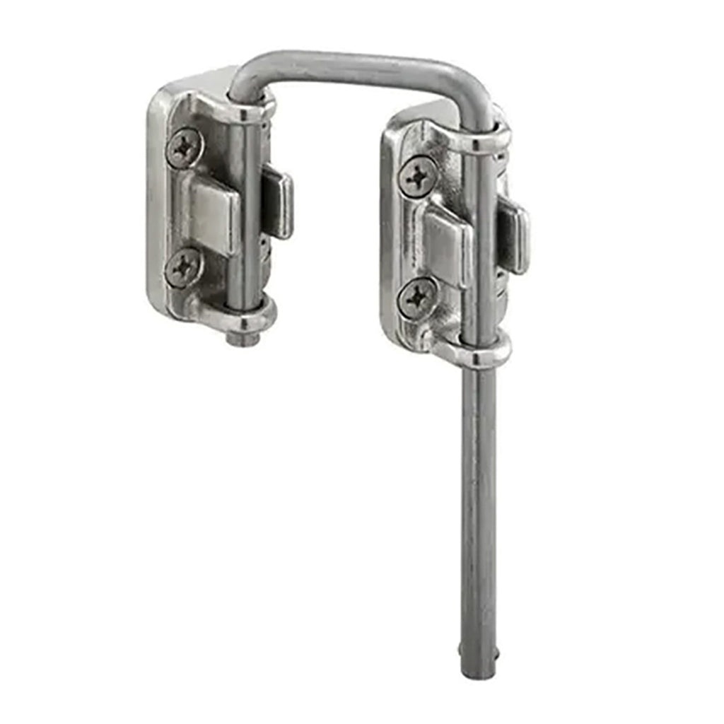 2-1/8 Inch Sliding Door Loop Lock - Nickel Plated - 2-1/8 Inch Sliding Door Loop Lock - Nickel Plated