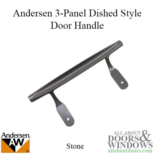 Andersen Door  Exterior Dished Style 3 Panel Gliding Door Handle - Stone