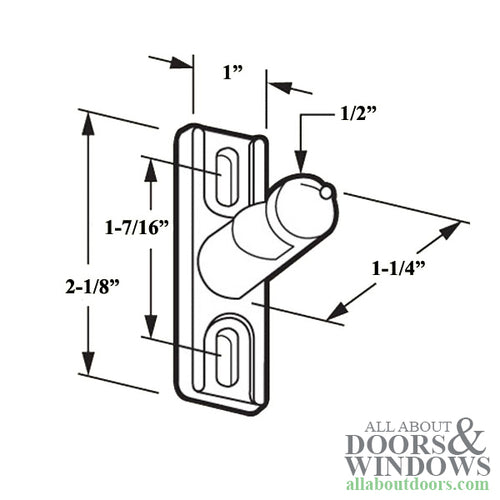 Face Mount Keeper with 1-7/16