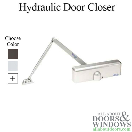 Hydraulic Grade 1 Tri-Packed Adjustable Streamline Door Closer - Choose Color