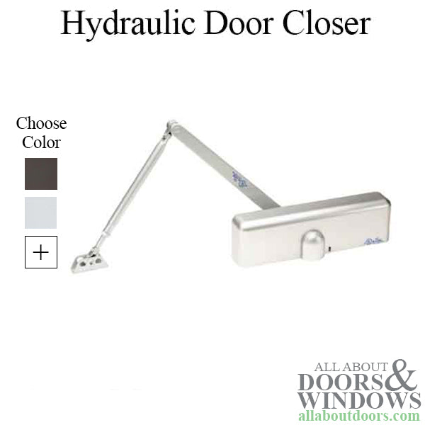 Hydraulic Grade 1 Tri-Packed Adjustable Streamline Door Closer - Choose Color - Hydraulic Grade 1 Tri-Packed Adjustable Streamline Door Closer - Choose Color