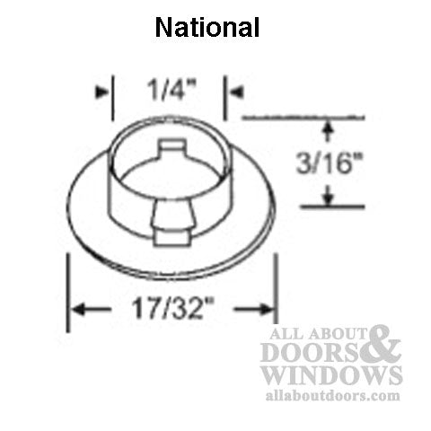 National Bushing,  5/16  I.D.  Nylon Grommet  ( Nylinder ) - National Bushing,  5/16  I.D.  Nylon Grommet  ( Nylinder )