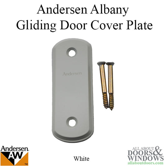 Andersen Frenchwood Sliding Doors Cover Plate For Albany Handles White Cover Plate