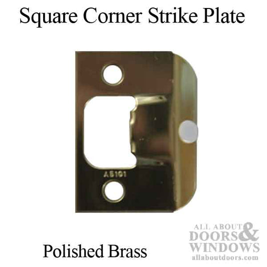Strike Plate, ND, Square Corner with Button